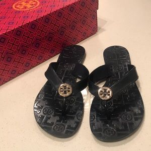 Tory Burch Patent Leather Thong Sandals
